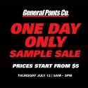 General Pants Co. Sample Sale