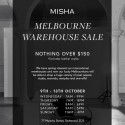 You're invited to MISHA Melbourne Warehouse Sale