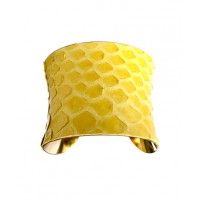 Yellow Snakeskin Gold Lined Cuff Bracelet - by UNEARTHED, http://www.etsy.com/listing/75774571/yellow-snakeskin-gold-lined-cuff?ga_search_query=yellow