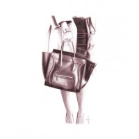 ‘Mystery Bag’ by Sharnee Taylor (a.k.a. Sharntay) from Etsy, $47.85. https://www.etsy.com/au/listing/155702601/fashion-illustration-12x16-mystery-bag?ref=shop_home_active_22