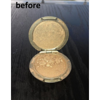 Cracked and shattered powdered bronzer :(